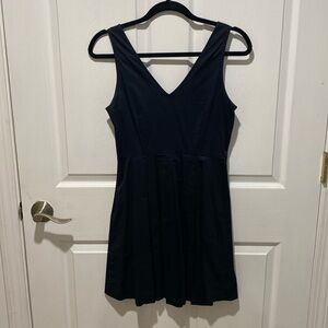 Banana Republic V-Neck Navy Blue Suit Dress Size 4